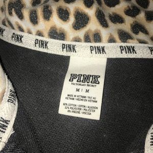 PINK Cheetah Collar 3/4 Zip